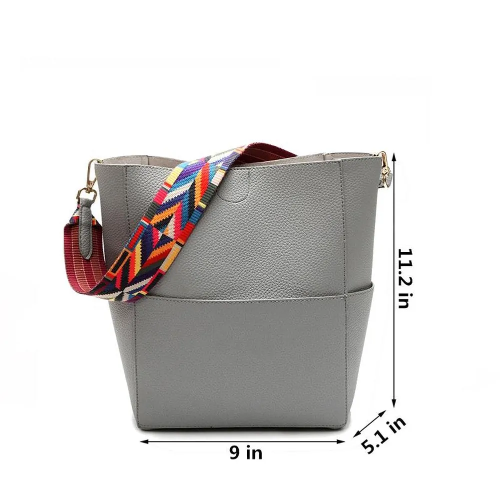 <bold>Bucket  / Shoulder Bag  <br>Vegan-Leather