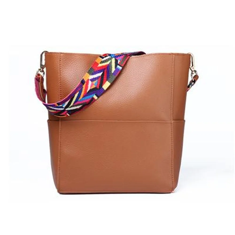 <bold>Bucket  / Shoulder Bag  <br>Vegan-Leather