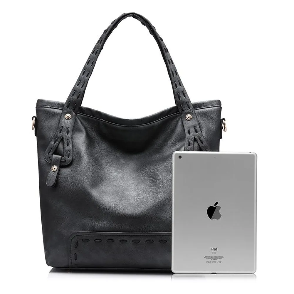 <bold>Tote & Crossbody Bag Set <br>Vegan-Leather