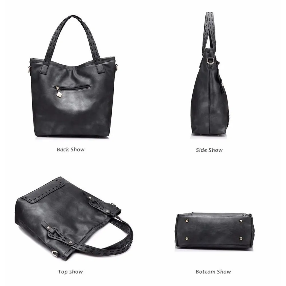 <bold>Tote & Crossbody Bag Set <br>Vegan-Leather