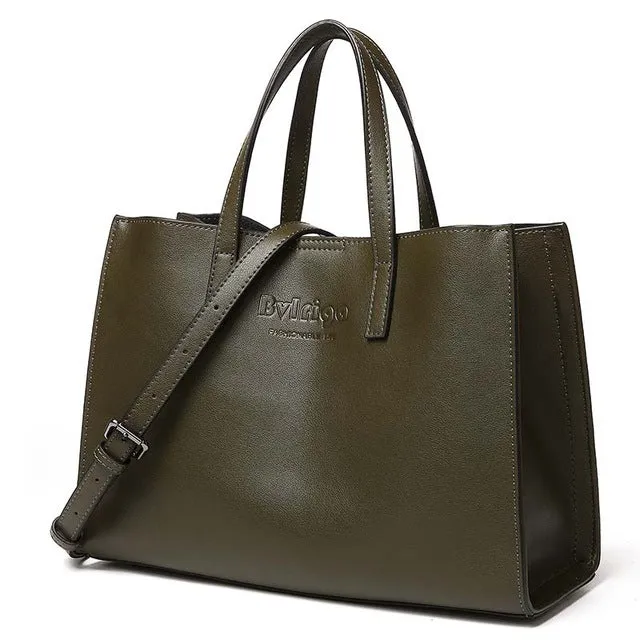 <bold>Tote / Crossbody Bag <br>Genuine-Leather
