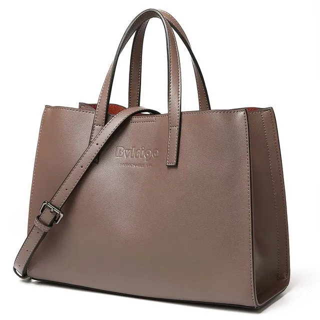 <bold>Tote / Crossbody Bag <br>Genuine-Leather