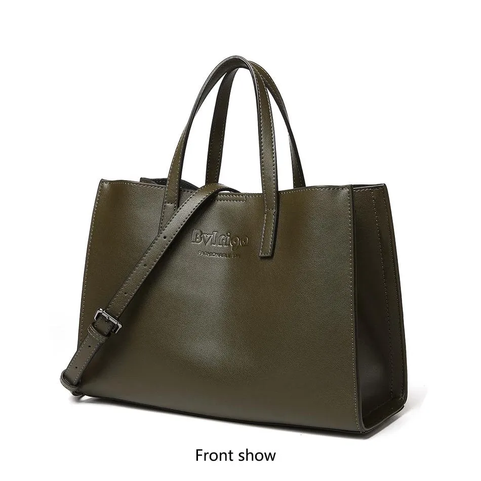 <bold>Tote / Crossbody Bag <br>Genuine-Leather