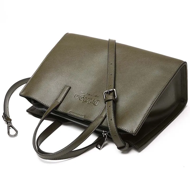 <bold>Tote / Crossbody Bag <br>Genuine-Leather