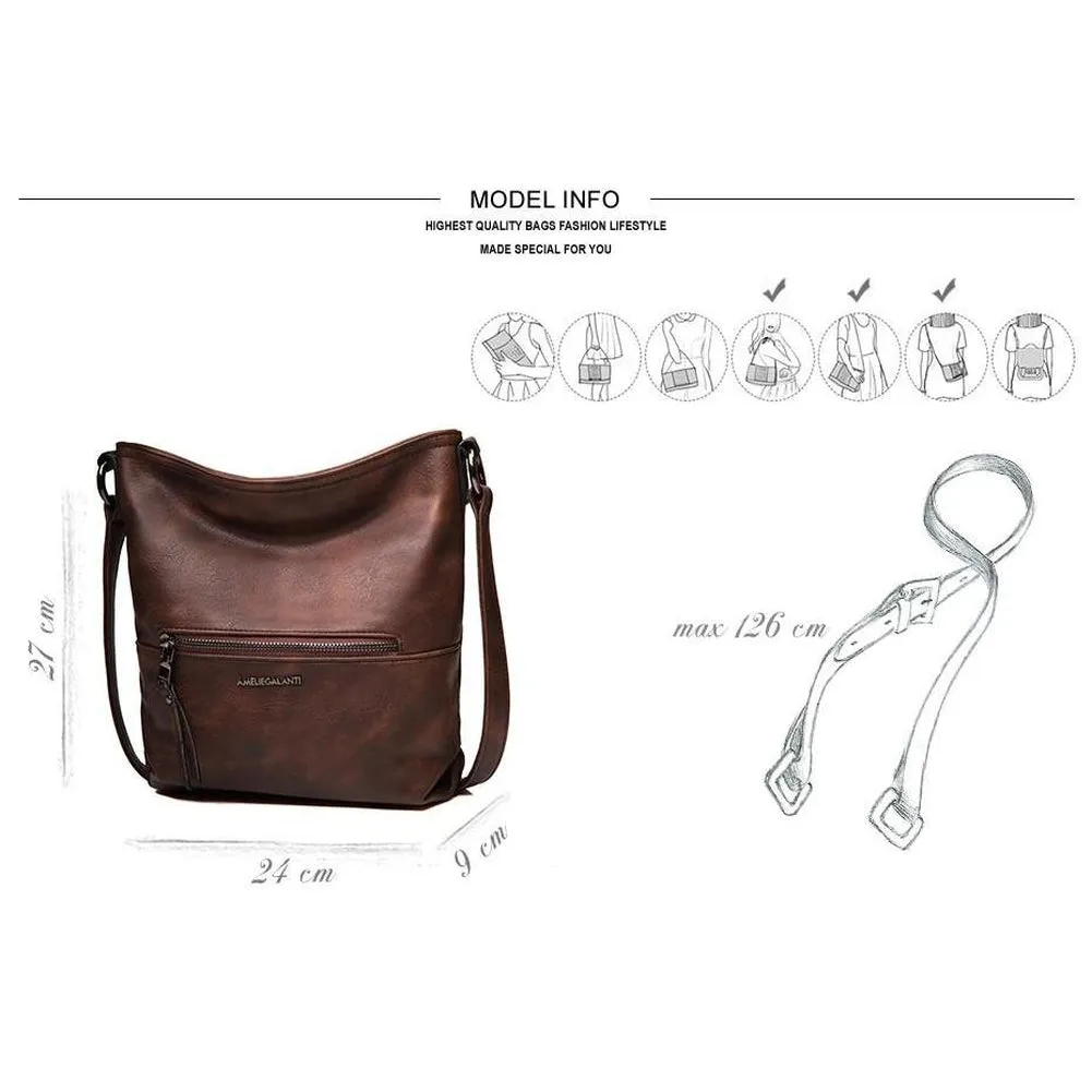 <bold>Tote  / Shoulder Bag  <br>Vegan-Leather