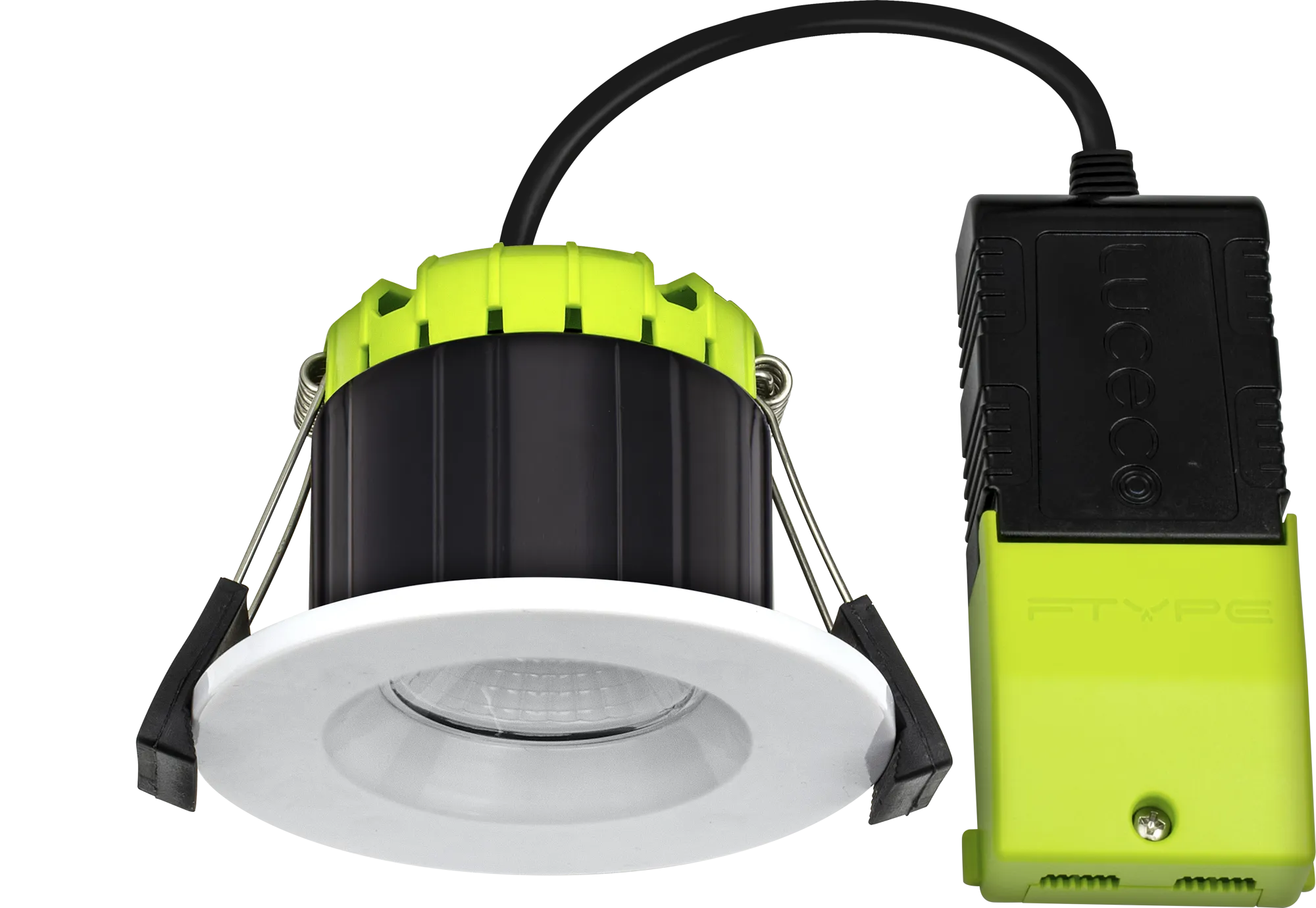Luceco EFCB60W40 FType Regressed 6W Dimmable Cool White 4000K IP65 Fire Rated LED Downlight - White