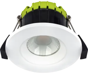 Luceco EFCB60W40 FType Regressed 6W Dimmable Cool White 4000K IP65 Fire Rated LED Downlight - White