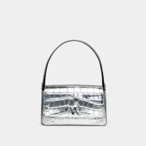 Lulu croc silver hobo
