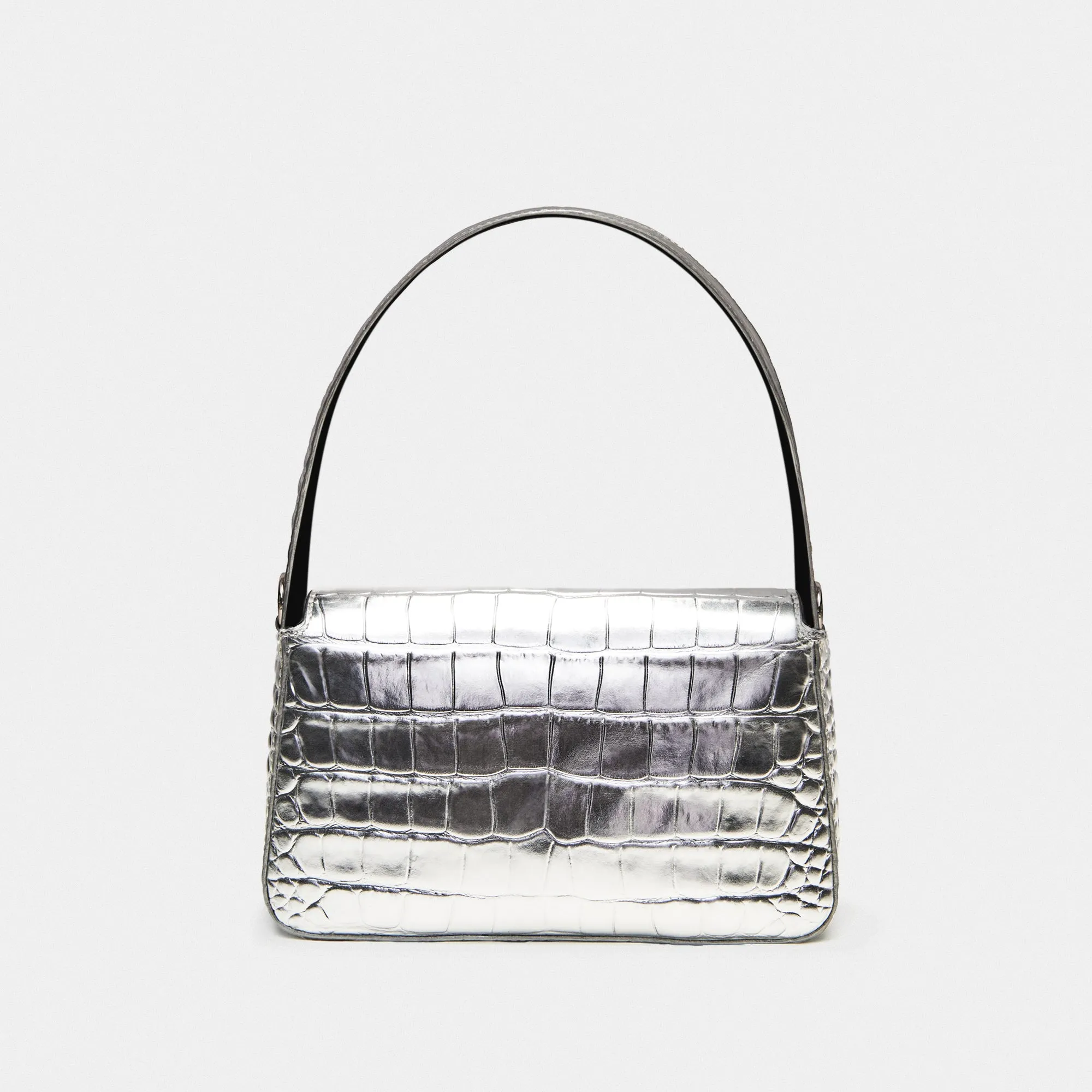 Lulu croc silver hobo