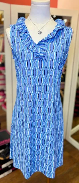 LuLuB VNeck Rufflr Dress DTBL
