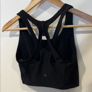 Lululemon Sport Bra Womens 6 Black Stash It Bra Medium Support  size B/C