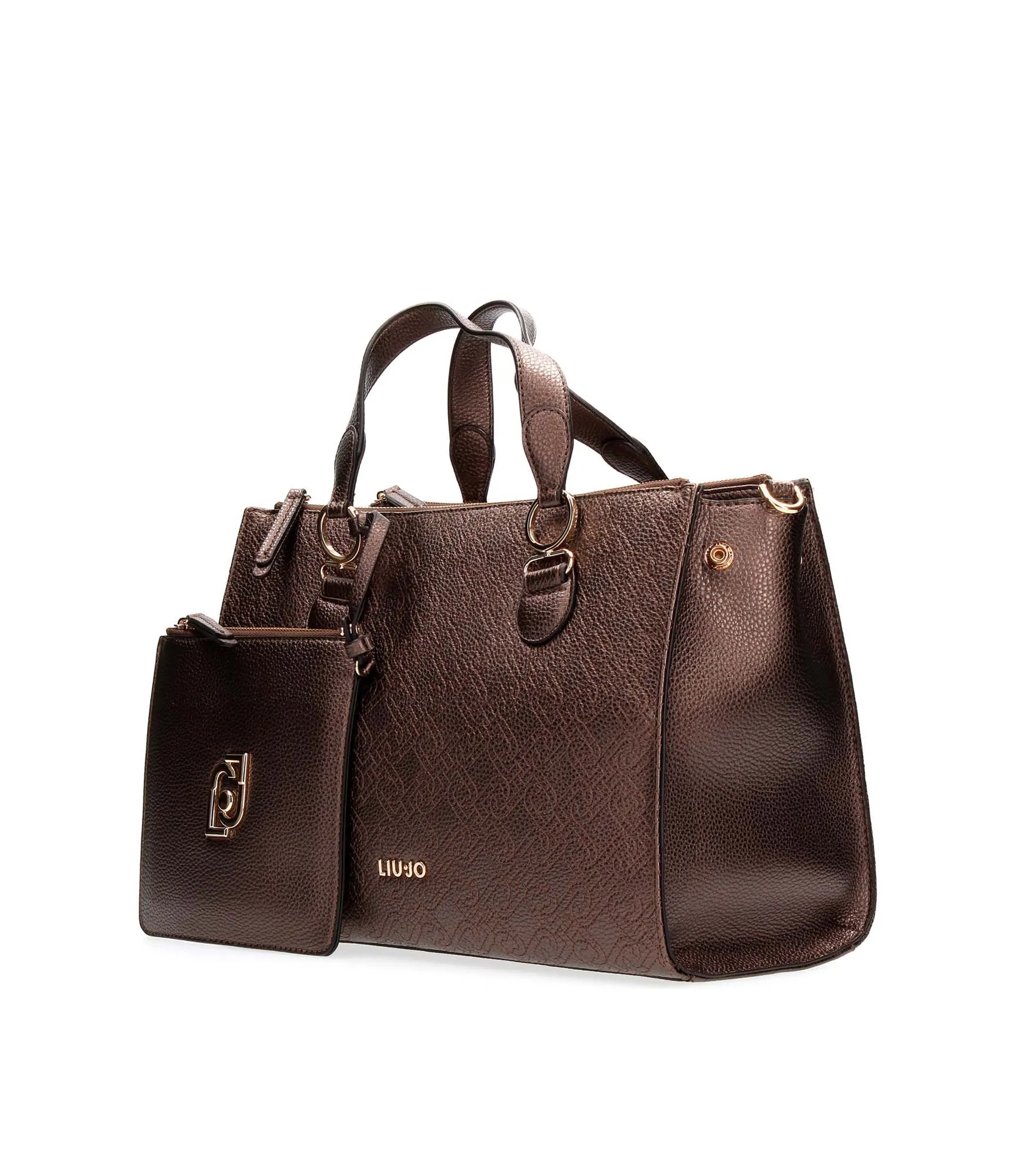 M Double Zip Satchel - Ginger Met