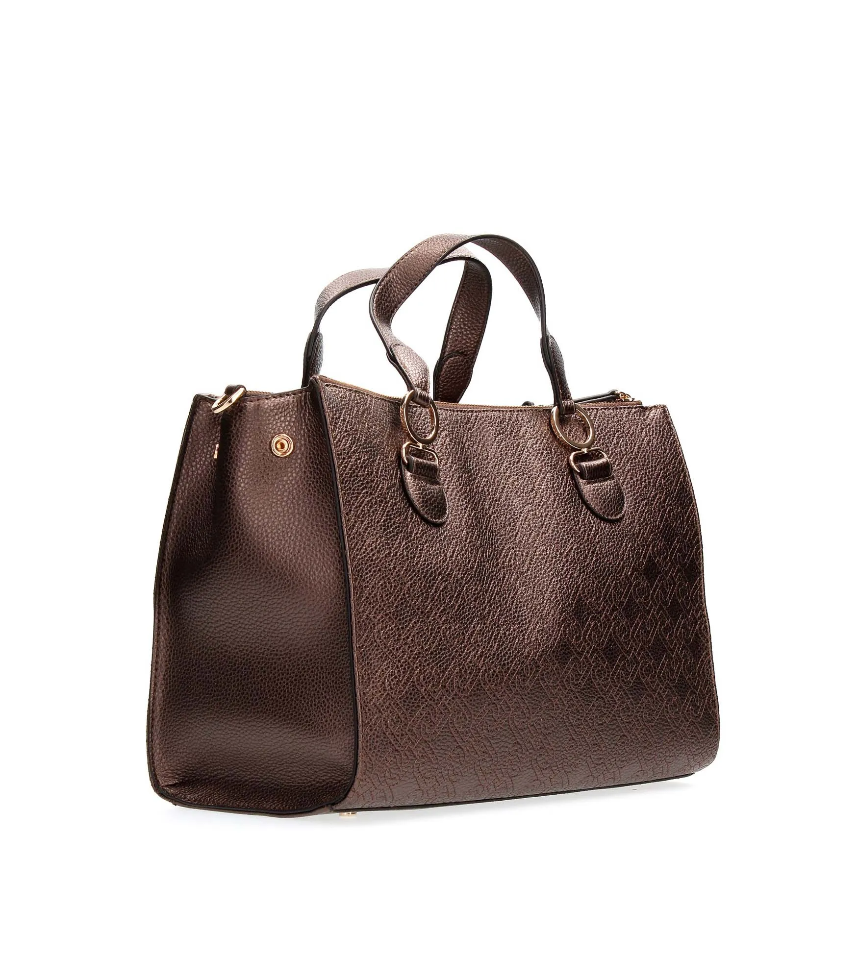 M Double Zip Satchel - Ginger Met