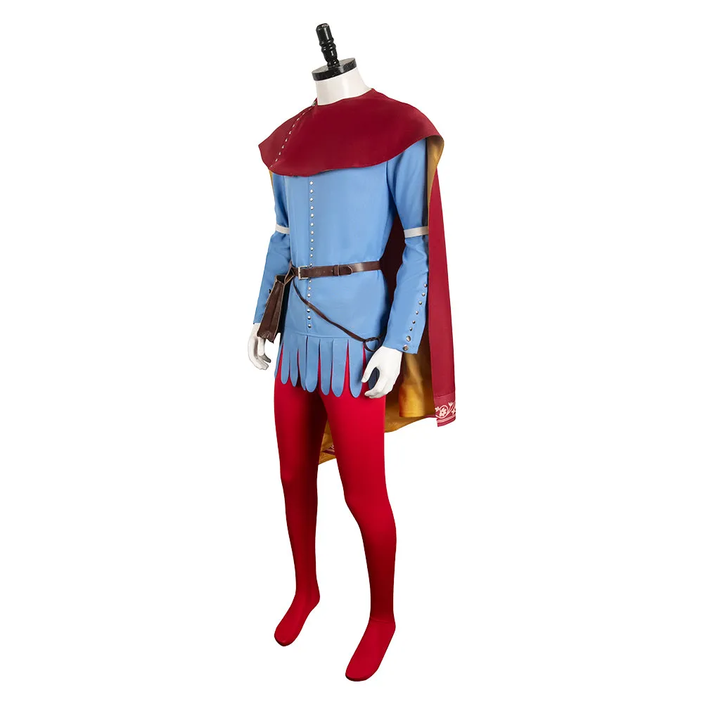 Manor Lords Game Suzerain Blue Suit With Red Cape Cosplay Costume Outfits Halloween Carnival Suit