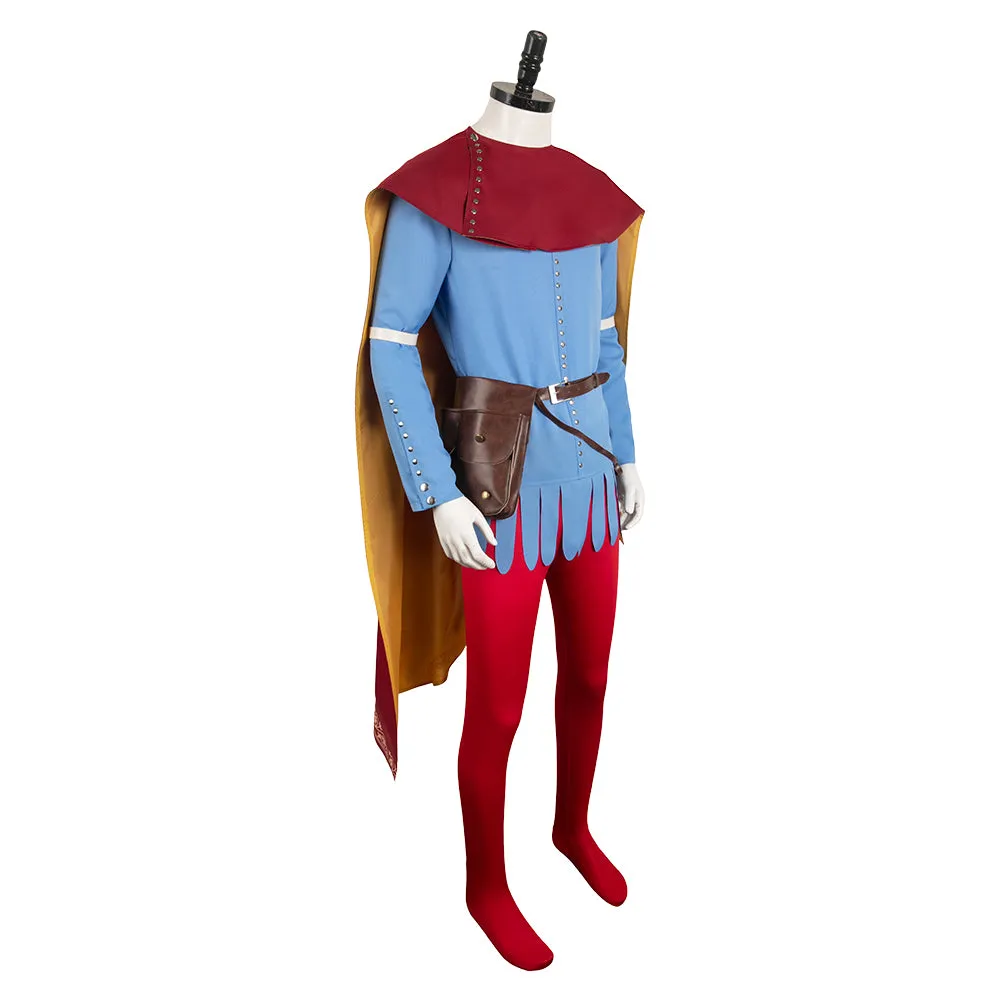 Manor Lords Game Suzerain Blue Suit With Red Cape Cosplay Costume Outfits Halloween Carnival Suit