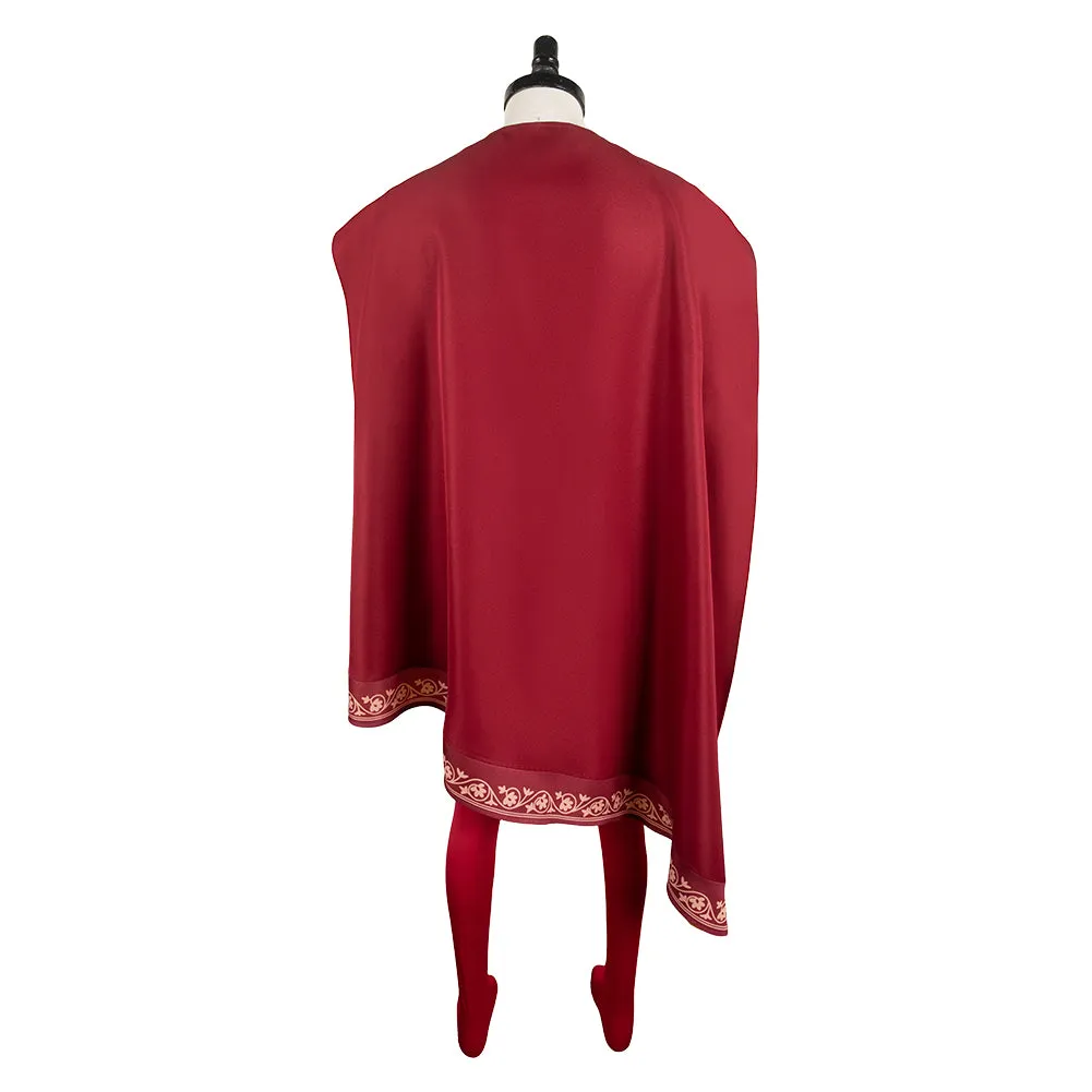 Manor Lords Game Suzerain Blue Suit With Red Cape Cosplay Costume Outfits Halloween Carnival Suit
