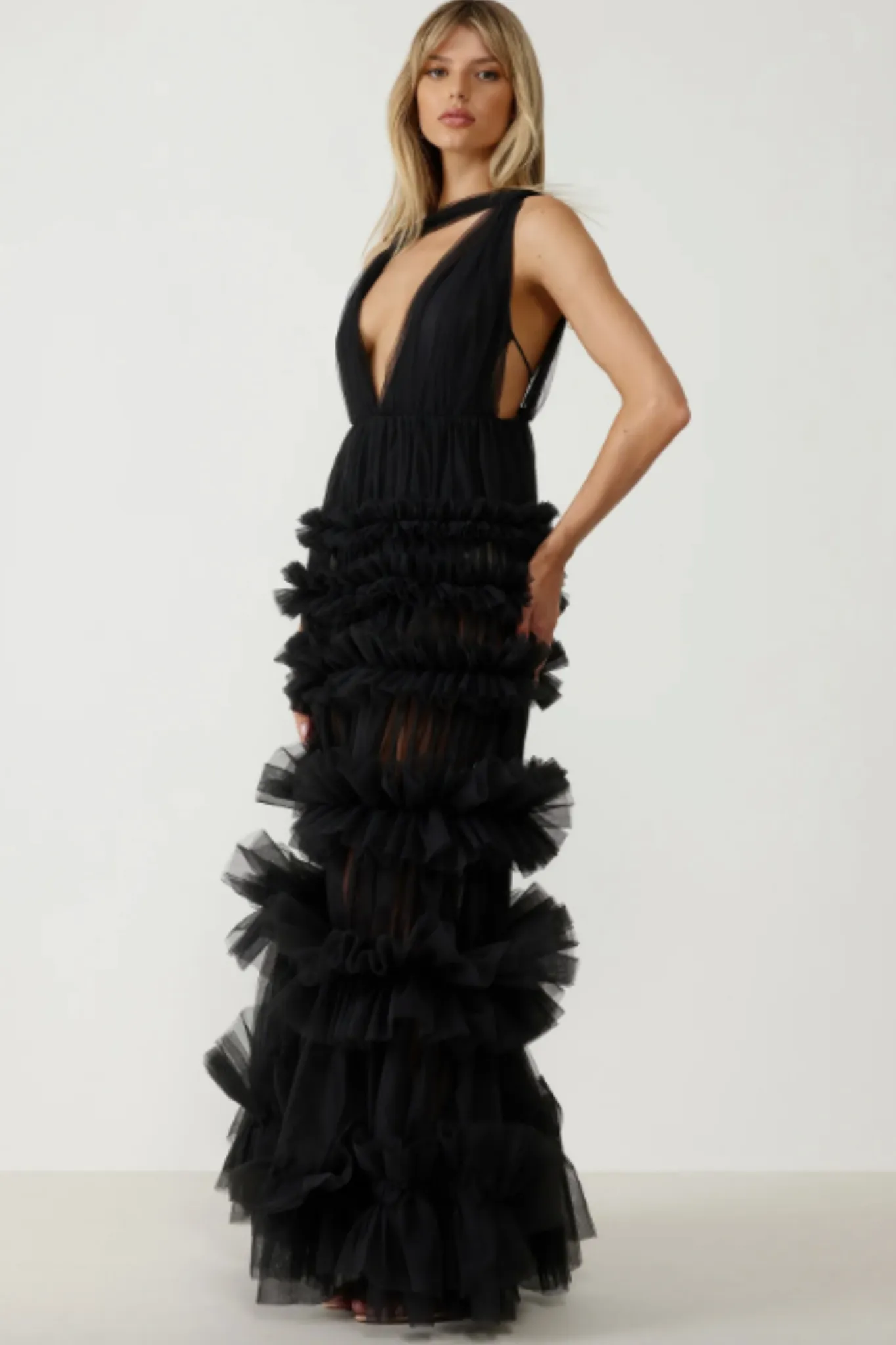 Mariella Dress in Black by Lexi - RENTAL