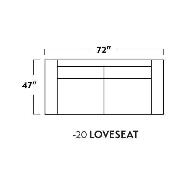 Mas Mesa 72" Deep Leather Loveseat