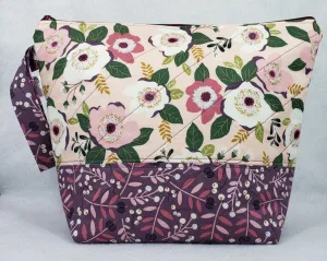 Mauve Flowers - Project Bag - Medium