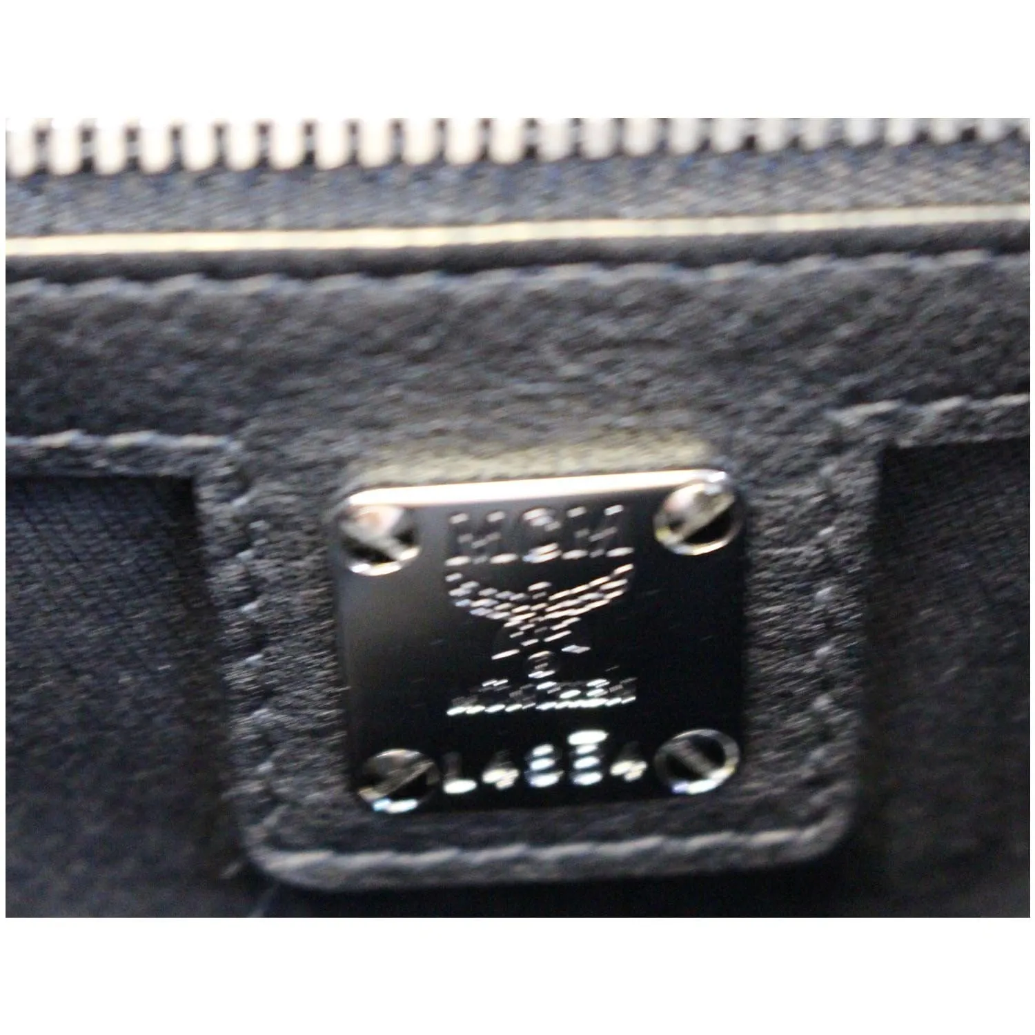 MCM Klara Monogram Leather Hobo Bag Black