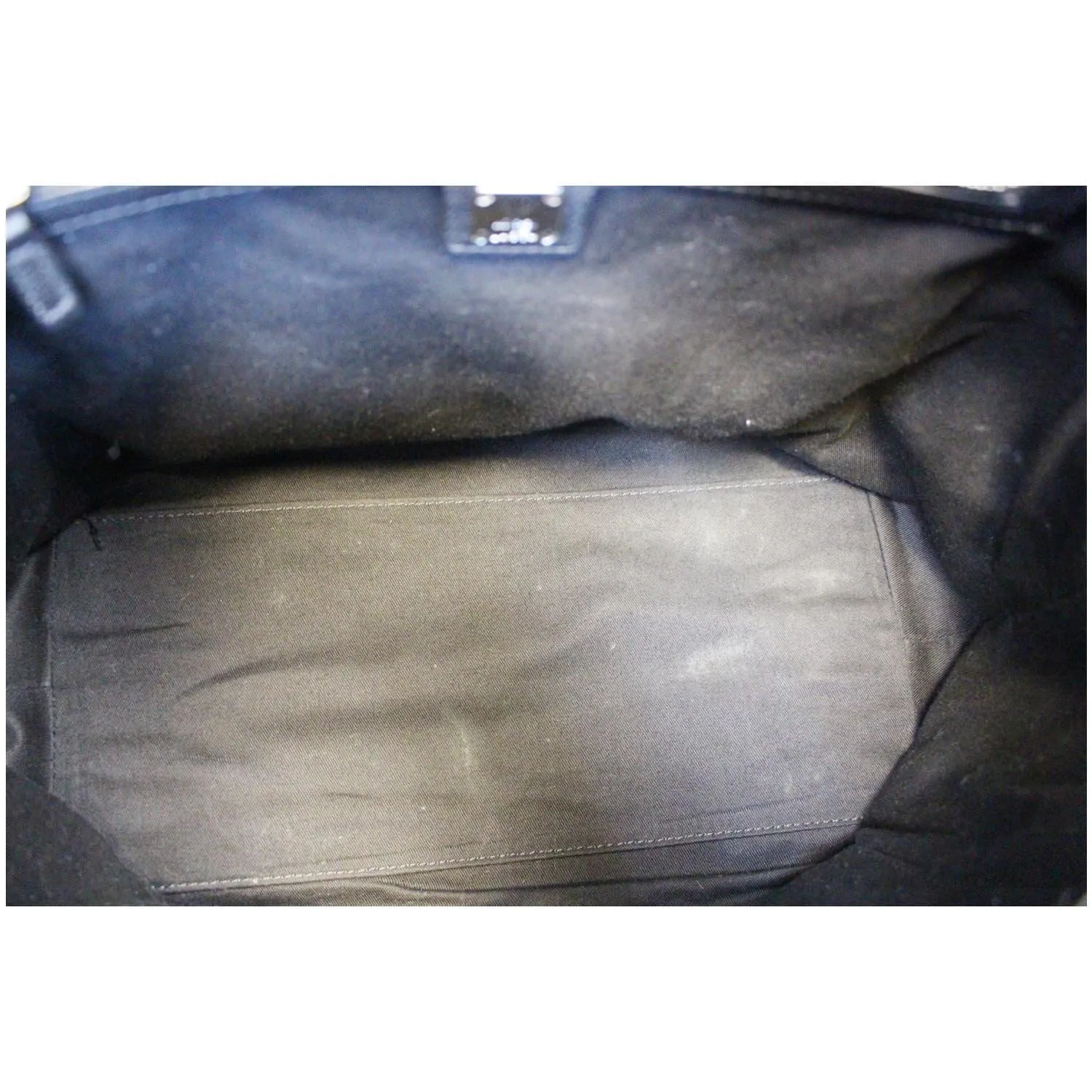MCM Klara Monogram Leather Hobo Bag Black