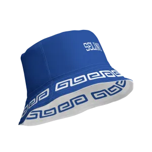 Meandros Reversible Bucket Hat in Blue