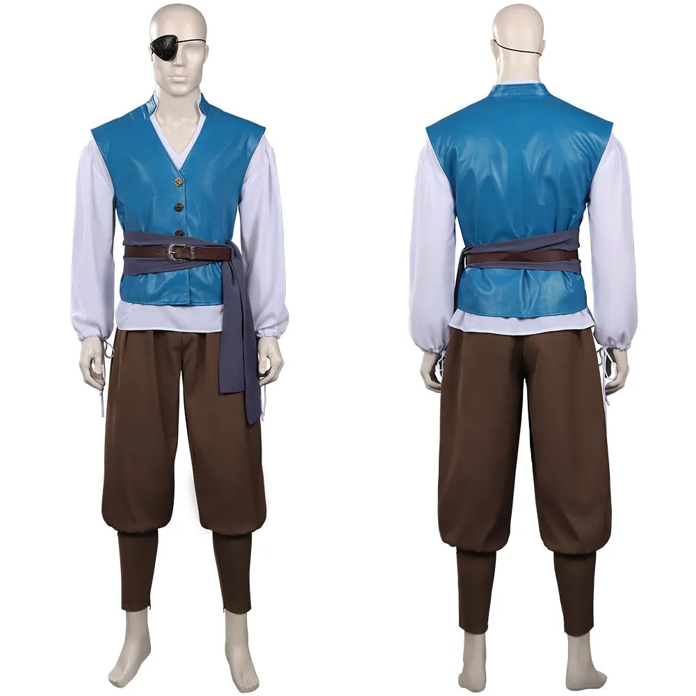 Medieval Vikings Pirate Cosplay Costume Shirts Vest Pants Outfits Halloween Carnival Suit