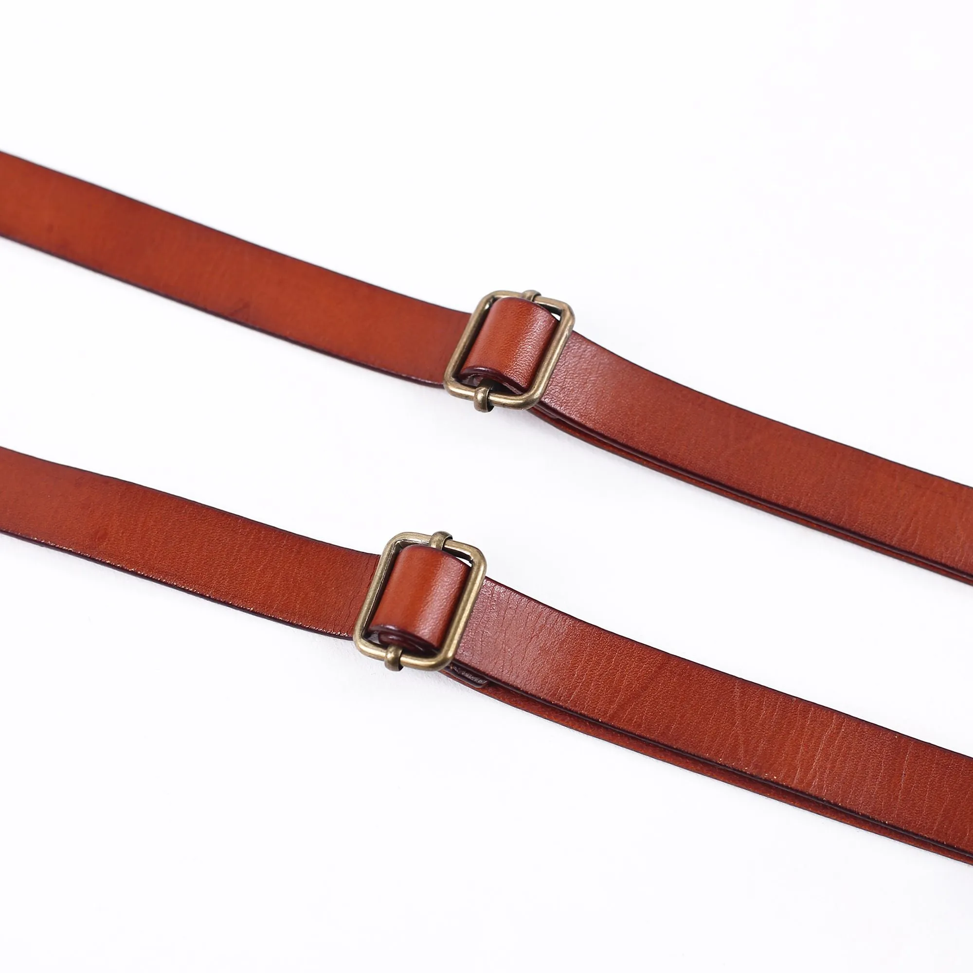Mens Leather Suspenders Y Back Design Adjustable Brown Suspenders Groomsmen Gift for Wedding