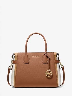 Mercer Medium Color-Block Belted Satchel - Luggage Multi