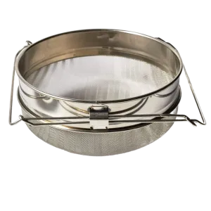 Metal Double Honey Strainer