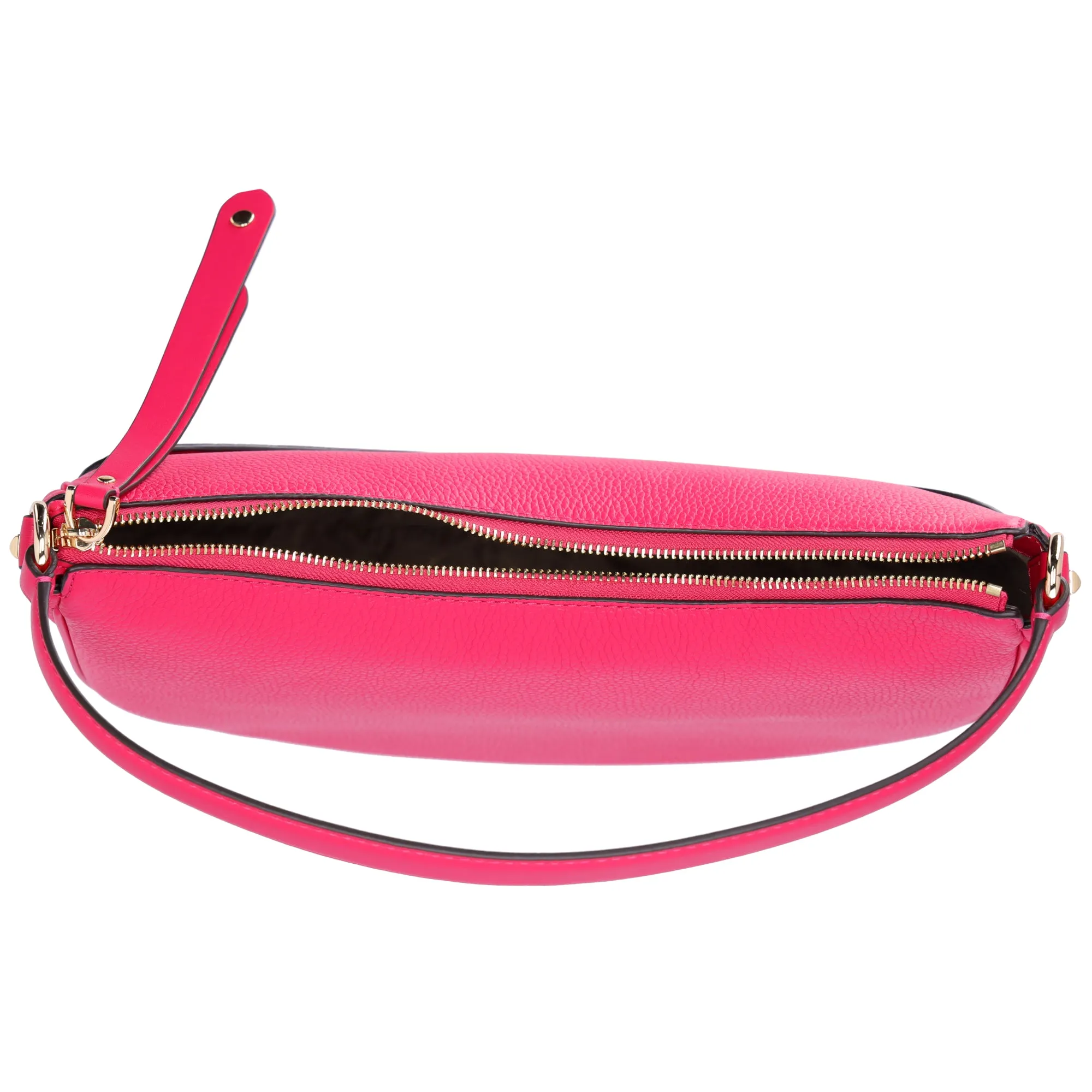 MIchael Kors Dover Large Half Moon Shoulder Bag Hobo Electric Pink Leather