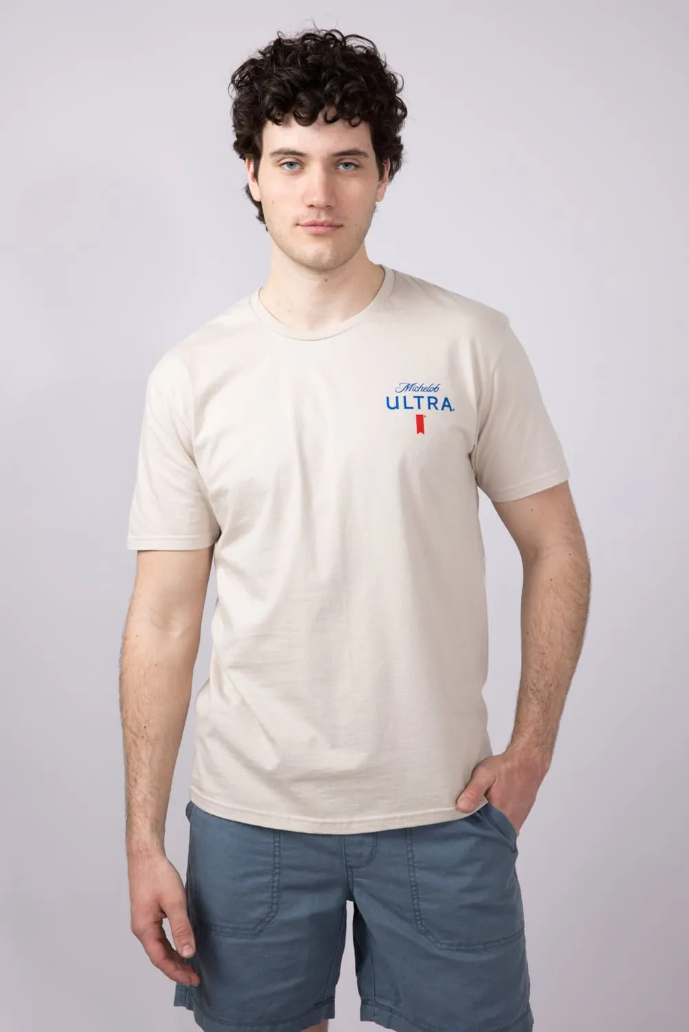 Michelob Ultra Golf T-Shirt for Men in Sand | 2332-SAND
