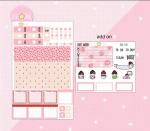 Mimi Strawberry Adds Sweetness to Life - Hobonichi Weeks Weekly Kit
