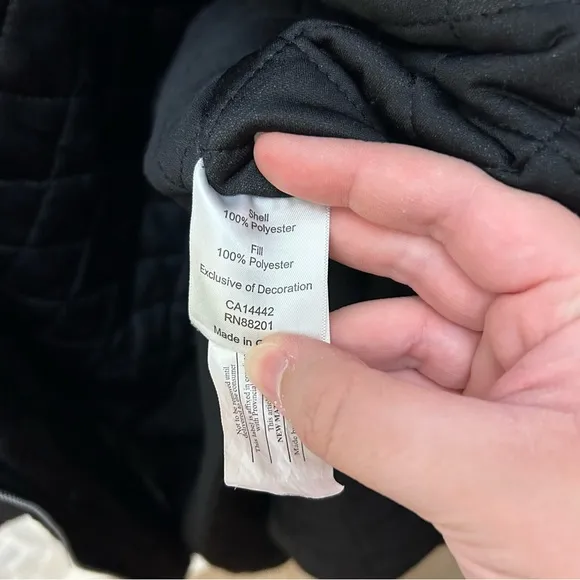 Mondetta Mid Length Commuter Hooded Jacket with Quilted Lining Black