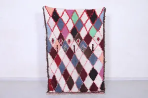 Moroccan Rug – Vibrant Diamond Pattern 3.8 x 5.8 FT