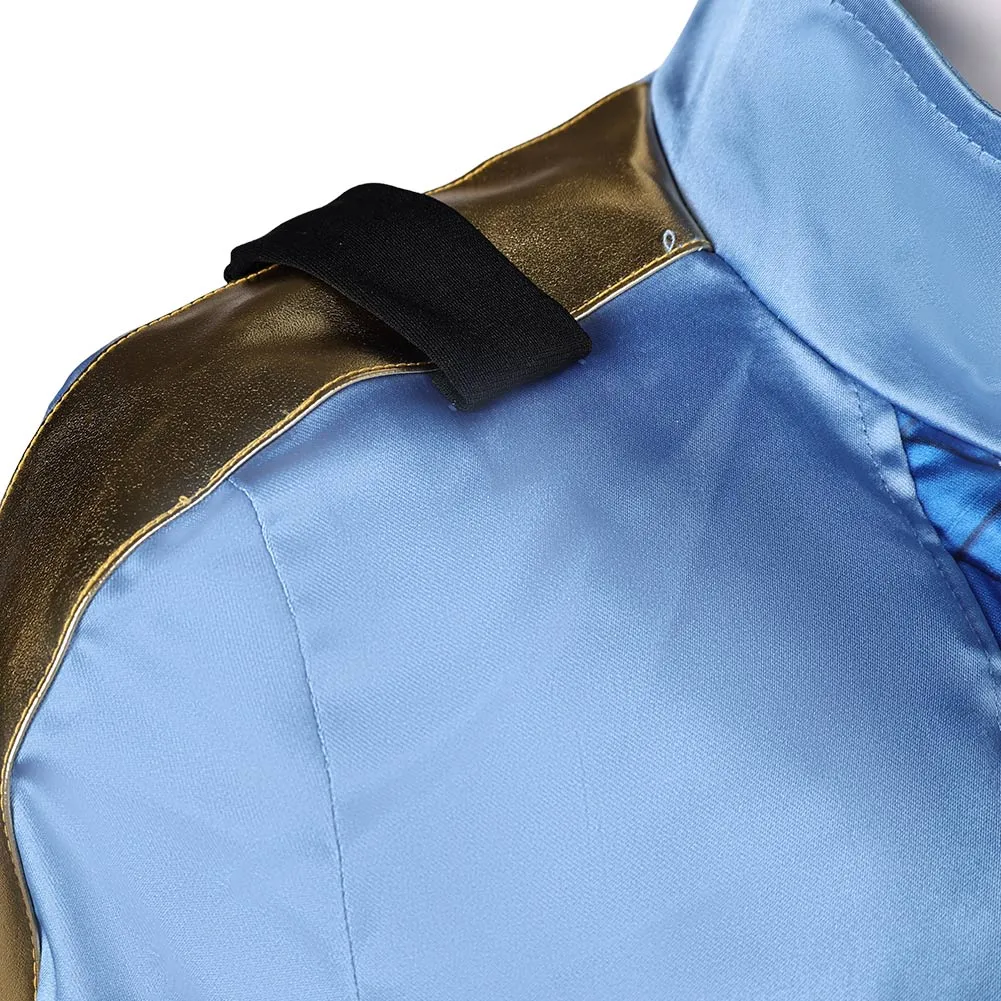 Mortal Kombat Kitana New Blue Outfit Cosplay Costume Halloween Carnival Suit