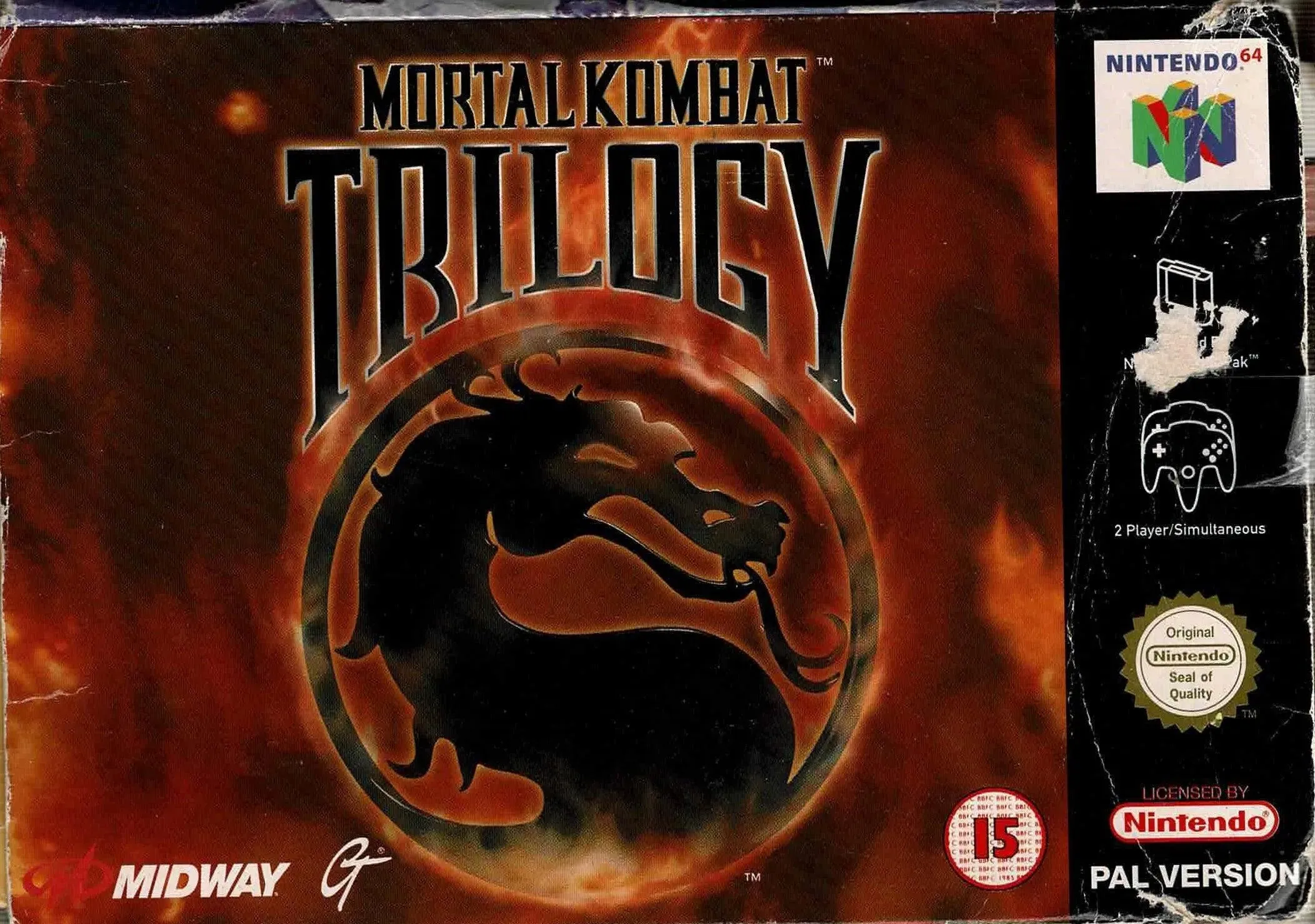 Mortal Kombat Trilogy i æske (kosmetiske fejl & u. manual)