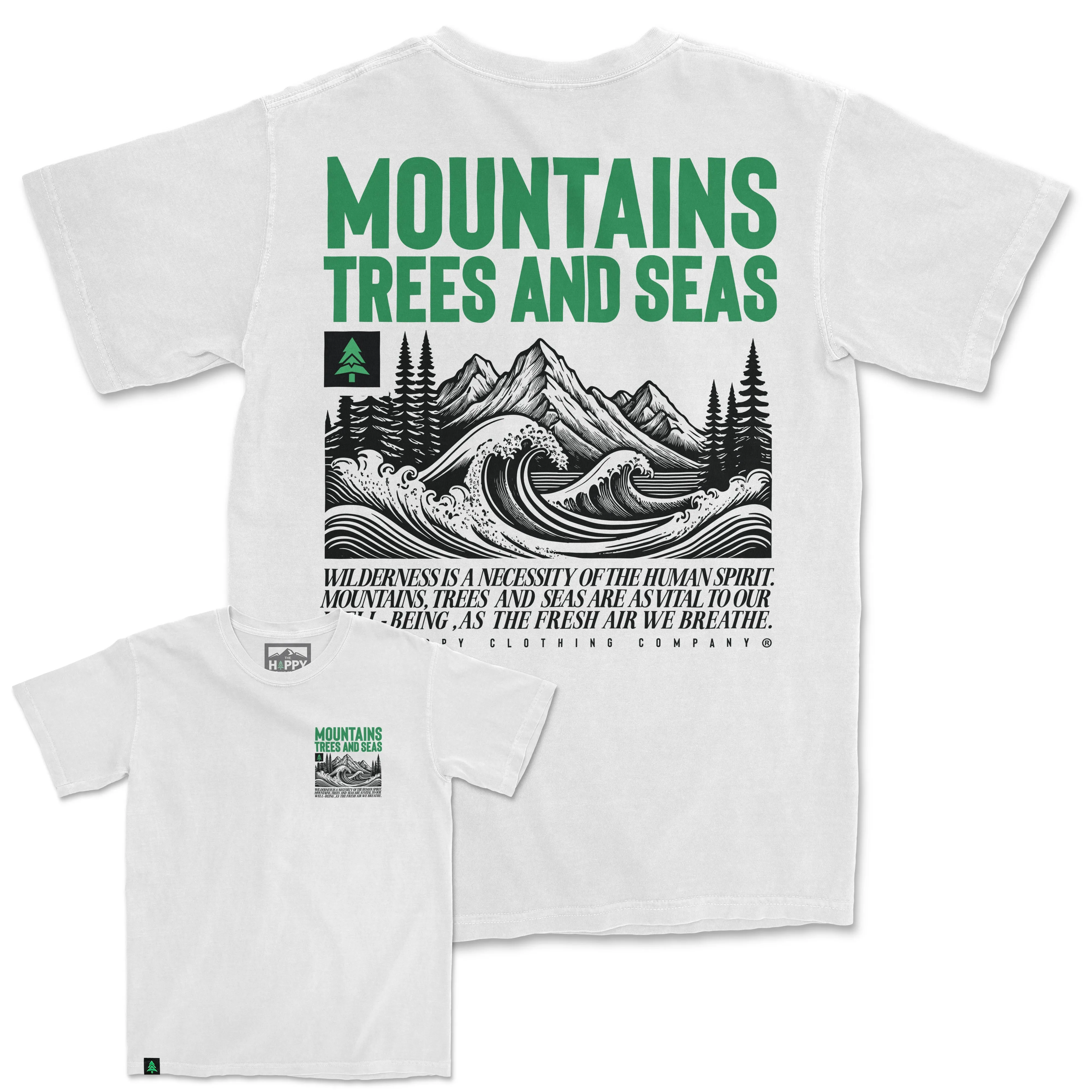 Mountains Trees and Seas Oversized Vintage Tee