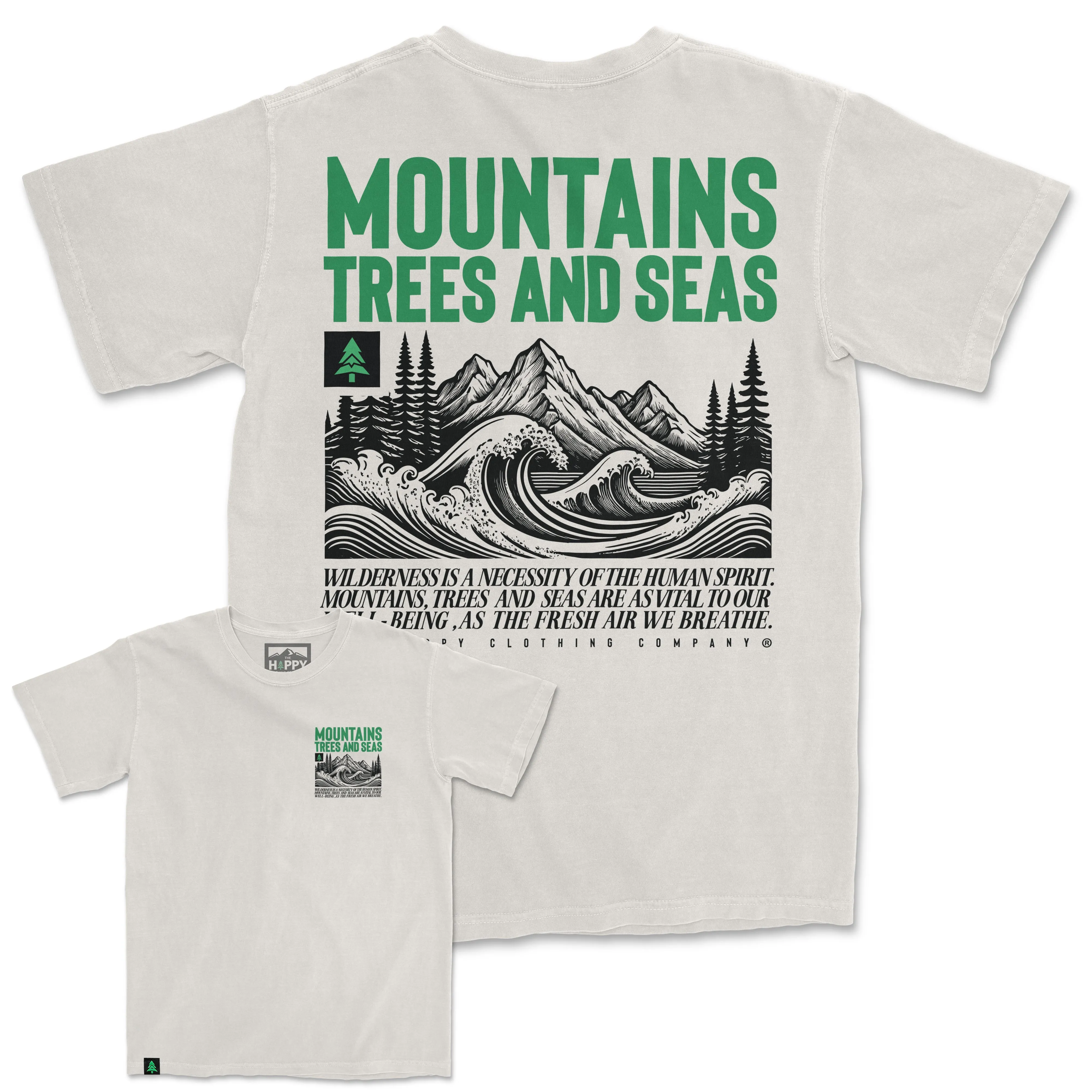 Mountains Trees and Seas Oversized Vintage Tee