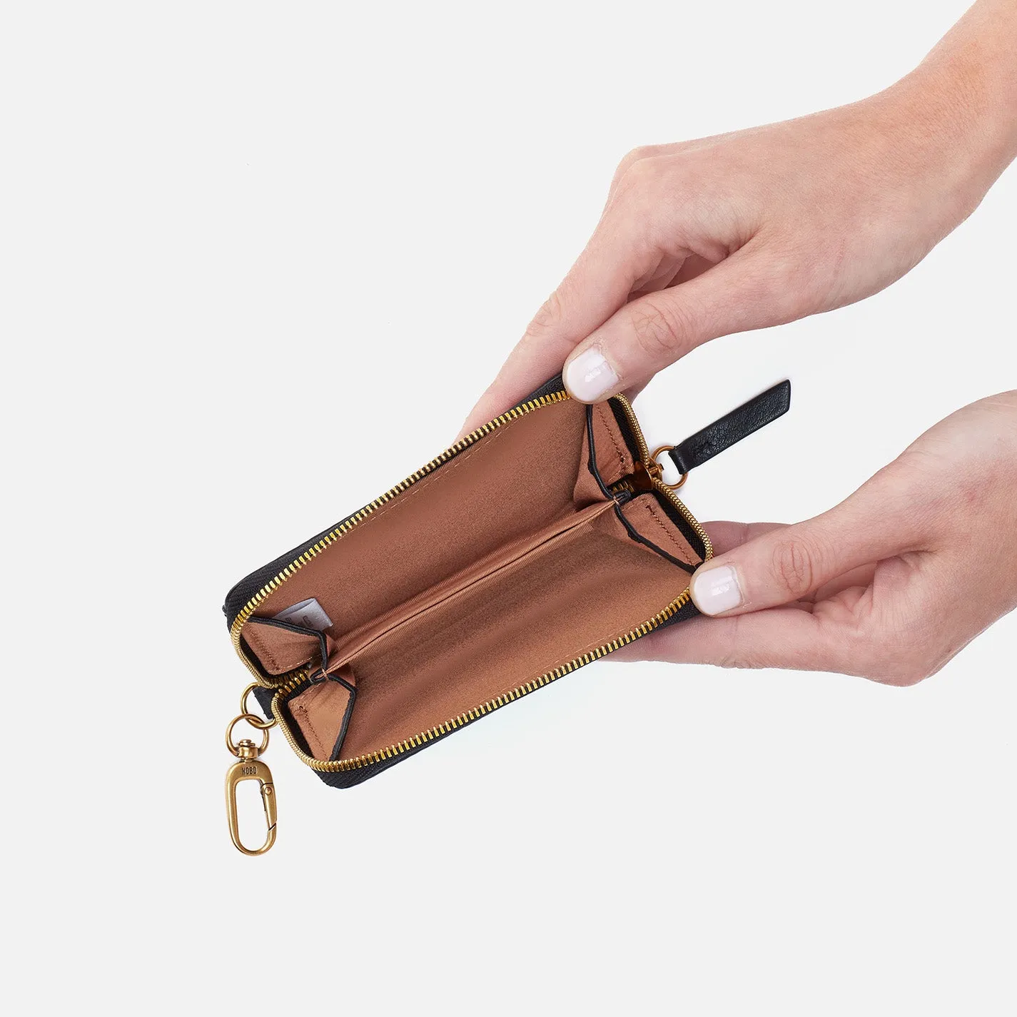 Move Clip Wallet In Pebbled Leather - Black
