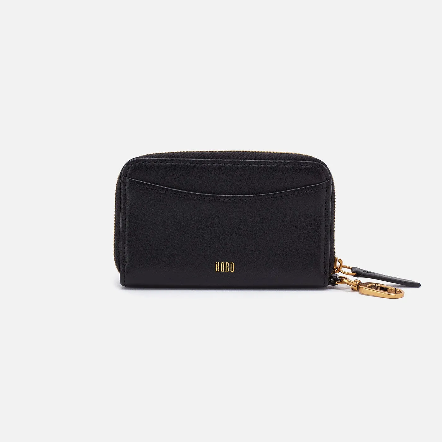 Move Clip Wallet In Pebbled Leather - Black