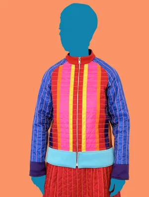 Multi Stripe Quilted Ripstop Jacket