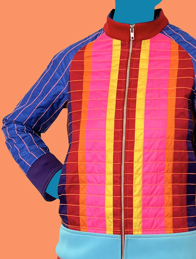 Multi Stripe Quilted Ripstop Jacket