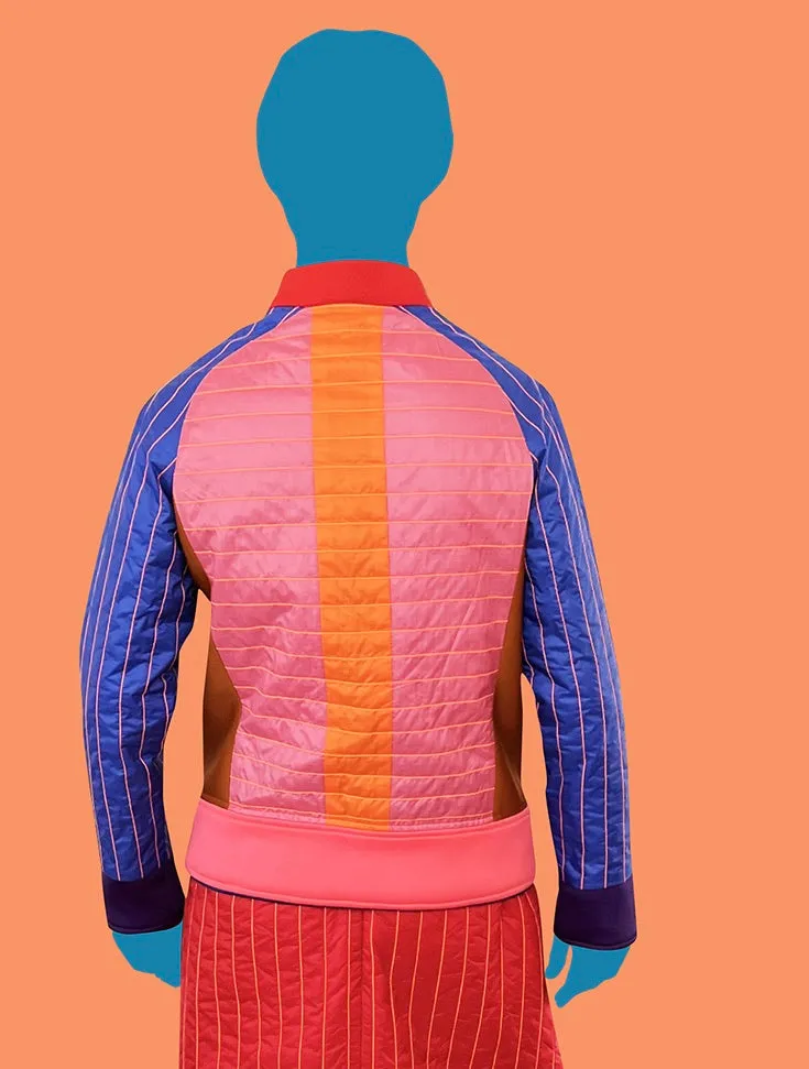 Multi Stripe Quilted Ripstop Jacket