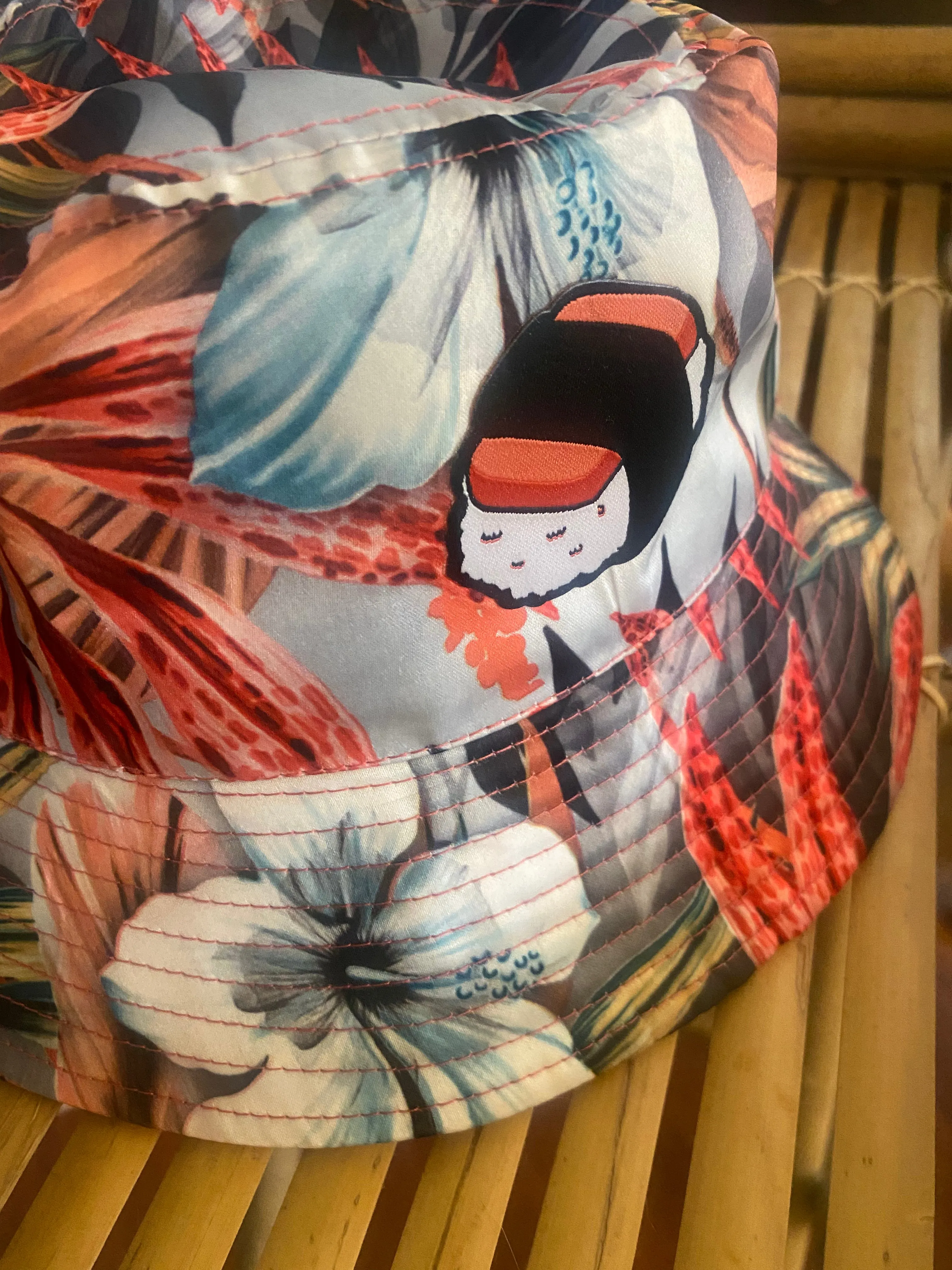 Musubi and Hibiscus Bucket Hat