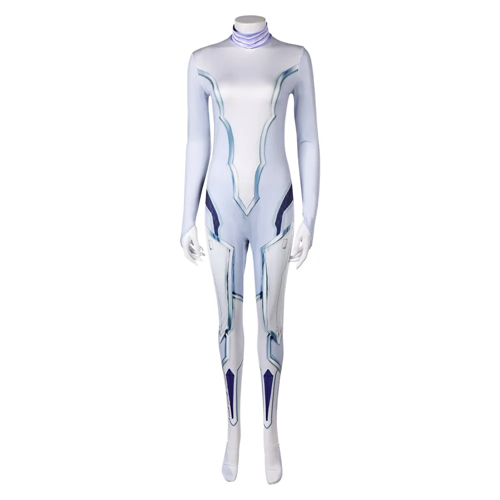 Mv Rivals Dagger Cosplay Costume Woman White Jumpsuit Halloween Carnival Suit