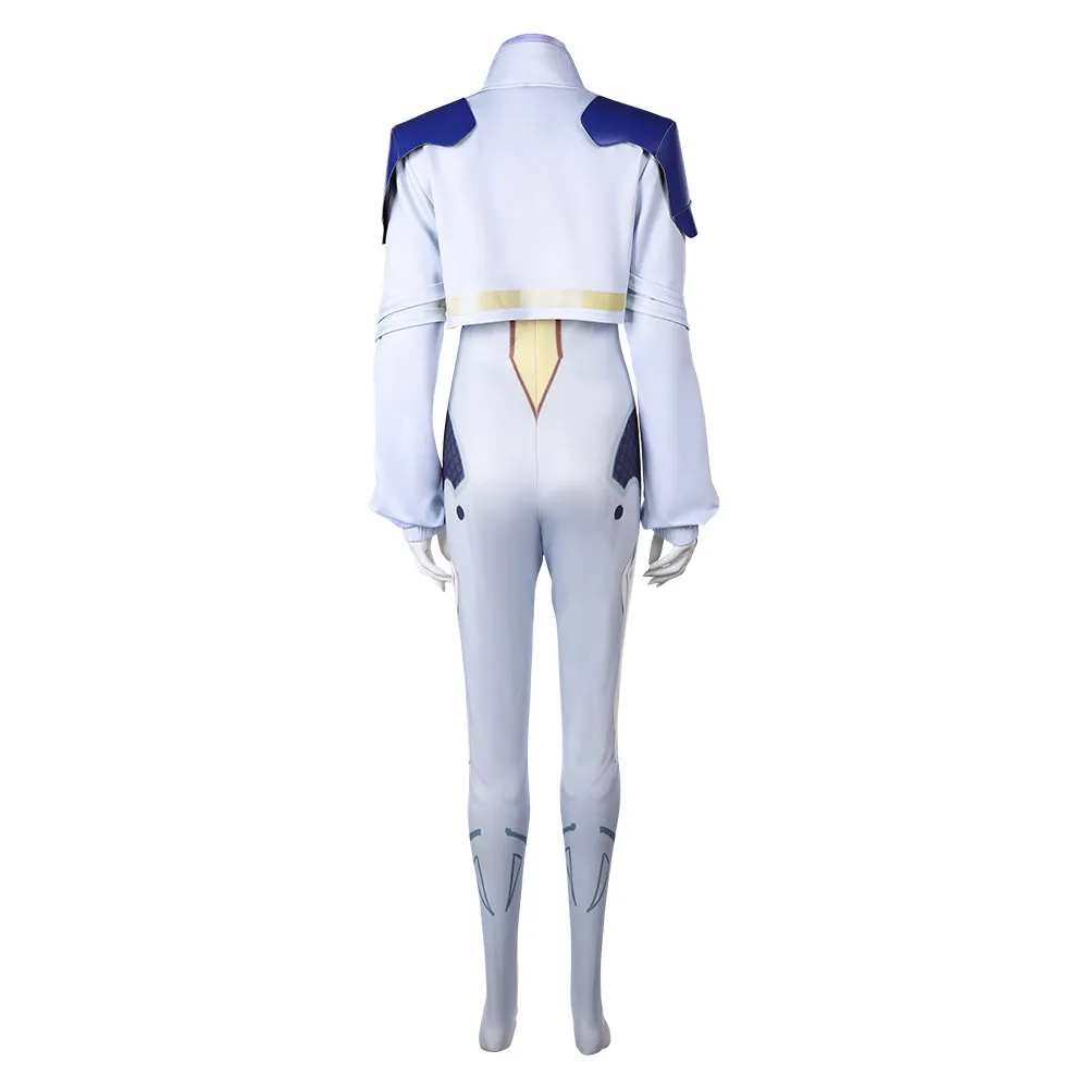 Mv Rivals Dagger Cosplay Costume Woman White Jumpsuit Halloween Carnival Suit