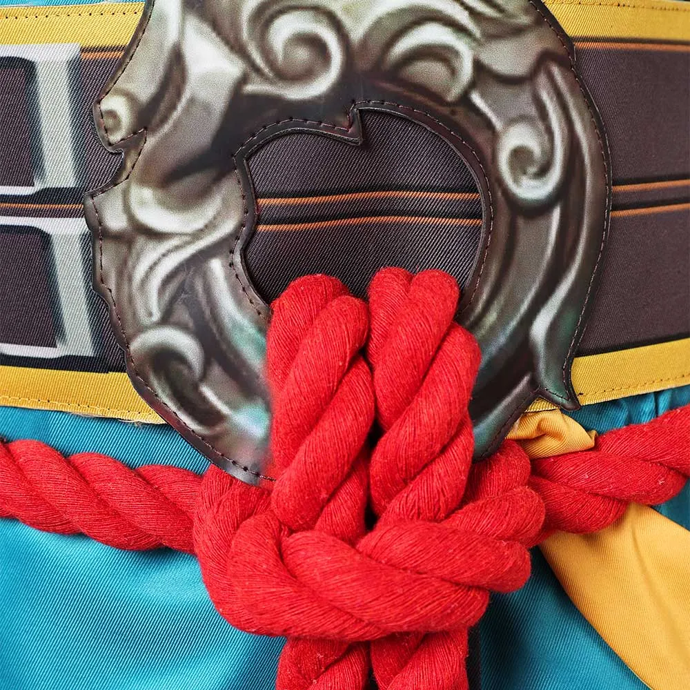 Mv Rivals Iron Fist Cosplay Linlie Costume Man Blue Yellow Outfits Halloween Carnival Suit