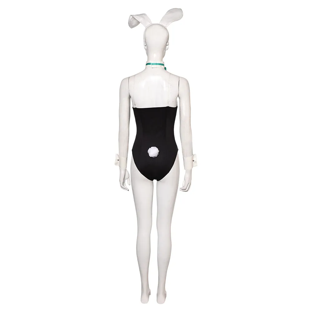 Mv Rivals Luna Snow Cosplay Costume Female Black Pink Bunny Suit Jumpsuit Halloween Carnival Suit
