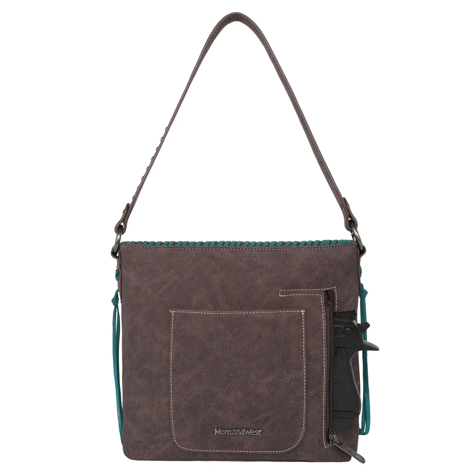 MW1205G-918 Montana West Tooled Collection Concealed Carry Hobo